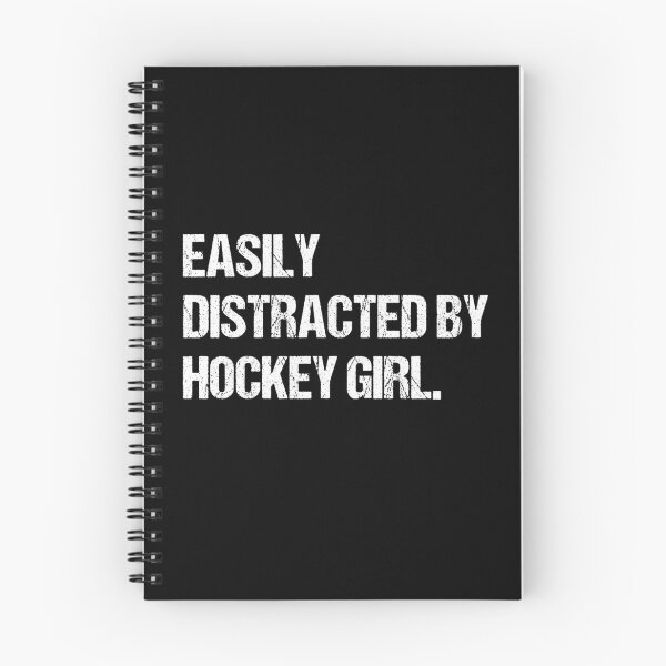 Item preview, Easily Distracted By Hockey Girl Funny Sports Energy Funny game saying designed and sold by SkeletonsDanger.