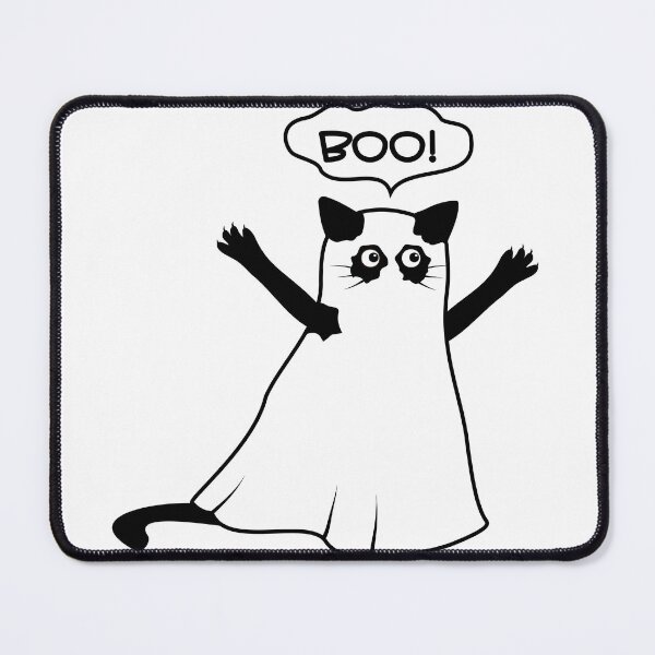 Item preview, Halloween Ghost Cat in Sheet – "Boo!" designed and sold by ZorianArt.