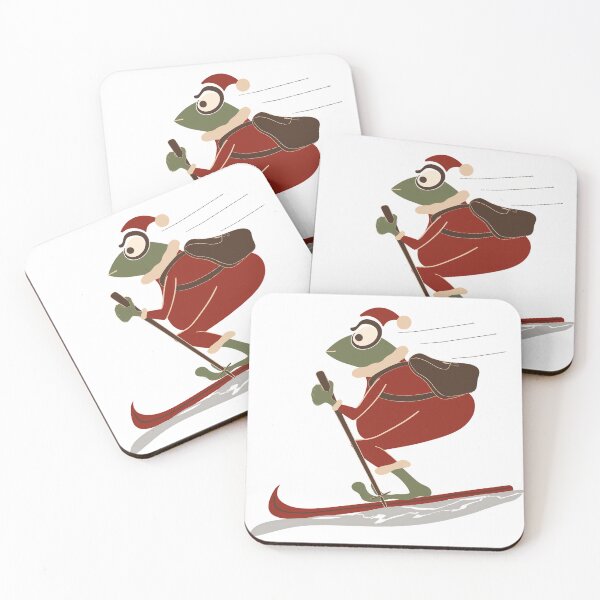 Item preview, Festive Santa Frog with Backpack – Whimsical Christmas Design designed and sold by Clara Fruggeri.