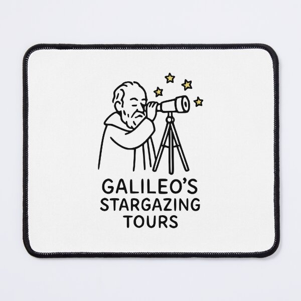 Item preview, Galileo’s Stargazing Tours – Funny Bold Doodles Art designed and sold by Bold Doodles.