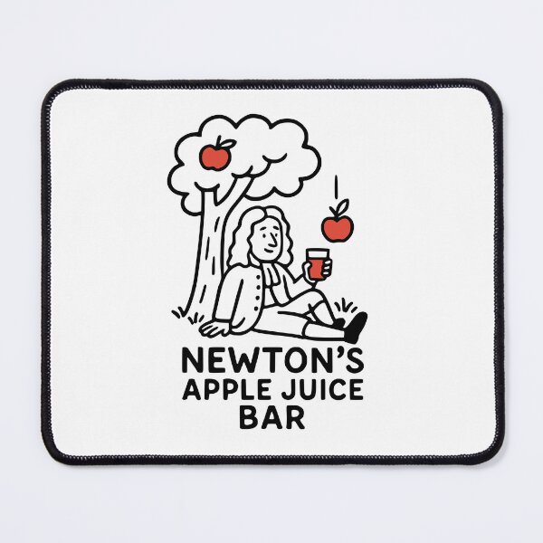 Item preview, Newton’s Apple Juice Bar – Funny Bold Doodles Art designed and sold by Bold Doodles.