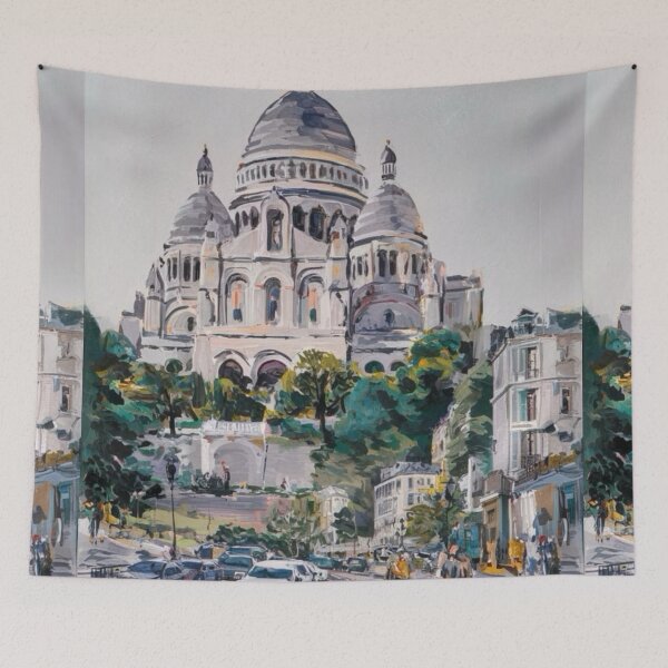 Item preview, Montmartre Paris Street Scene Travel Art  designed and sold by CARRAANN.