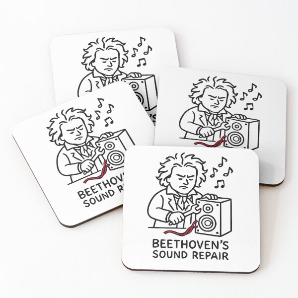 Item preview, Beethoven’s Sound Repair – Funny Bold Doodles Art designed and sold by Bold Doodles.