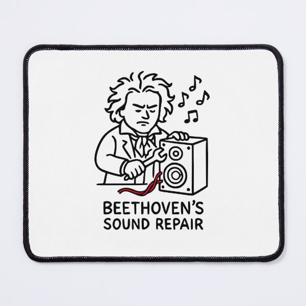 Item preview, Beethoven’s Sound Repair – Funny Bold Doodles Art designed and sold by Bold Doodles.