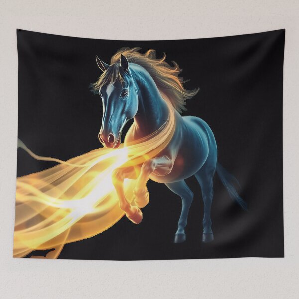 Item preview, Golden Flame Horse” designed and sold by Ashatanf.