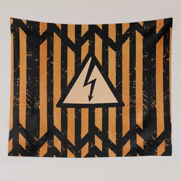 Item preview, Halloween lightning electricity caution! magic witch power energy stripes designed and sold by Luzi Illustrella.