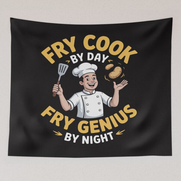 Item preview, Fry Cook by Day, Fry Genius by Night designed and sold by JosephMelendez6.