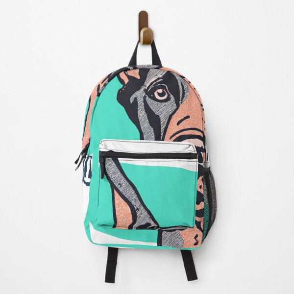 Item preview, Majestic Great Dane – Graphic Canine Elegance in Teal designed and sold by ForeverPrintsOK.