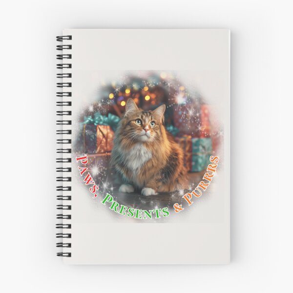 Item preview, Paws, Presents & Purrrs – Festive Christmas Cat designed and sold by Pawprints by Katrze.
