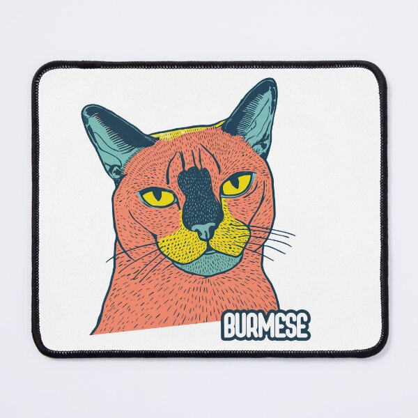 Item preview, Psychedelic Burmese Cat – Pop Art Feline with Attitude designed and sold by ForeverPrintsOK.