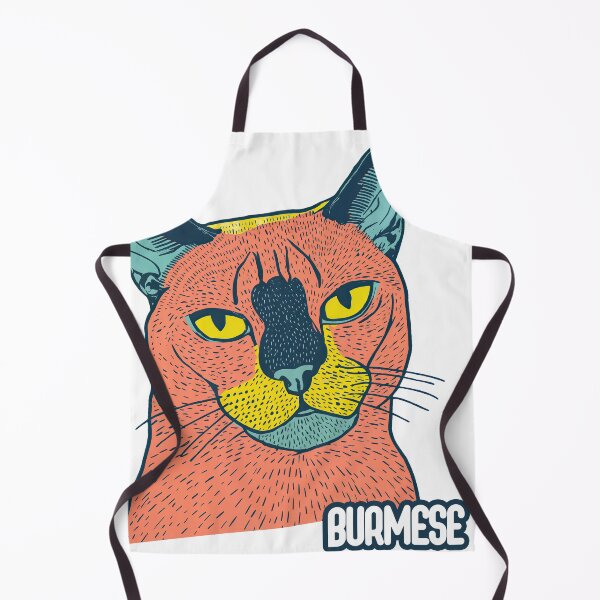 Item preview, Psychedelic Burmese Cat – Pop Art Feline with Attitude designed and sold by ForeverPrintsOK.