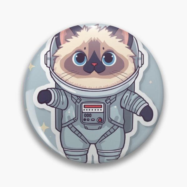 Item preview, Fluffy Siamese Cat Floating in Space designed and sold by Siamcatshop.