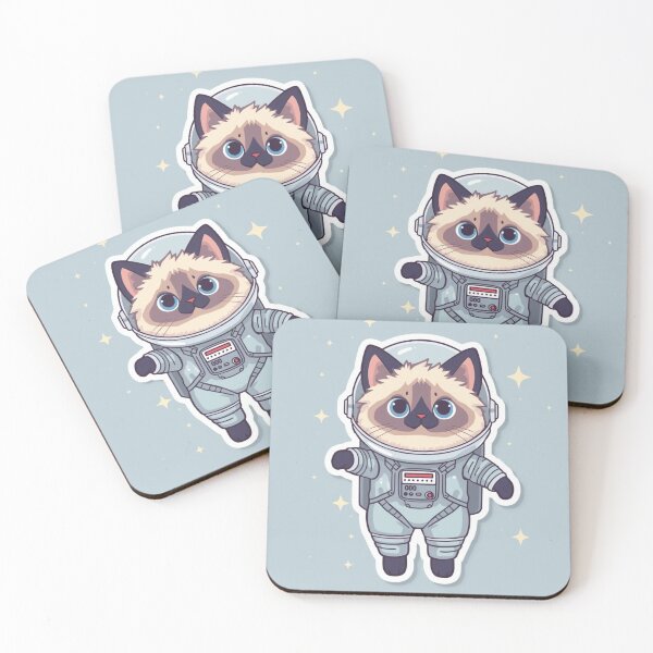 Item preview, Fluffy Siamese Cat Floating in Space designed and sold by Siamcatshop.