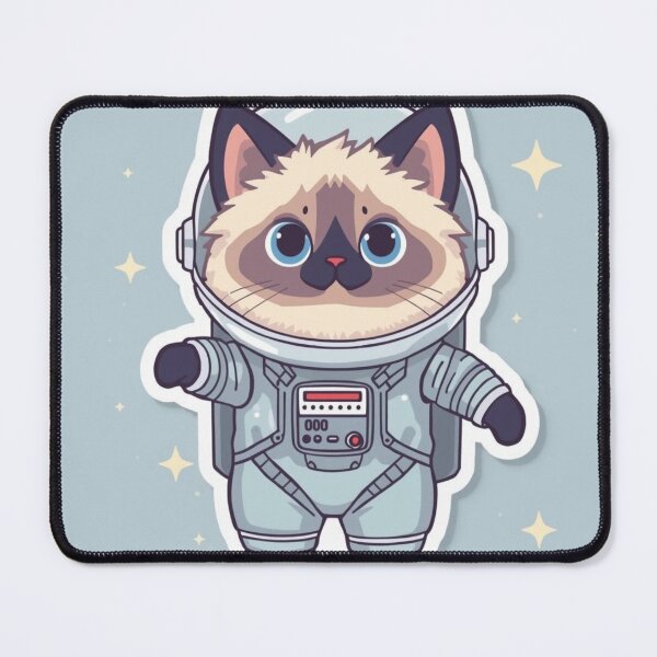 Item preview, Fluffy Siamese Cat Floating in Space designed and sold by Siamcatshop.