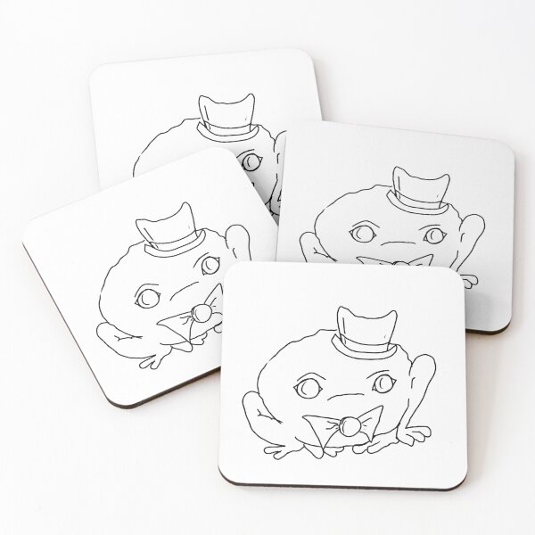 Item preview, Frog gentleman line drawing designed and sold by mymapuddle.