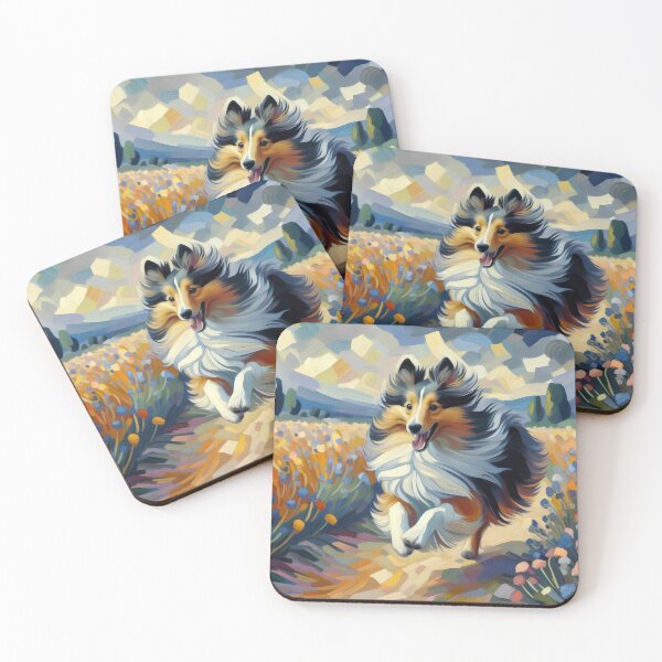 Item preview, Joyful Collie in the Flower Field designed and sold by DreamMandalas.
