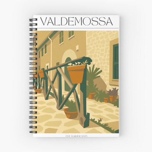 Item preview, Mallorca Valdemossa-Mallorca Valldemossa – Mediterranean streets in warm sunlight | Minimalist vector illustration designed and sold by Brinax.