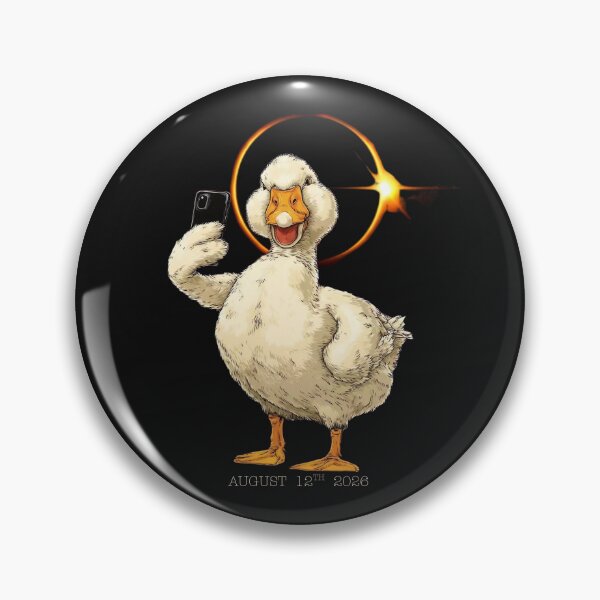Item preview, Funny Duck Goose Solar Event 2026 Eclipse Selfie Design designed and sold by MTJ-Mushrooms.