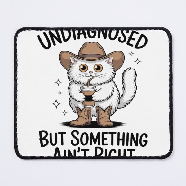 Item preview, Fun Cat Undiagnosed But Something Ain't Right, Mental Health designed and sold by JosephMelendez6.