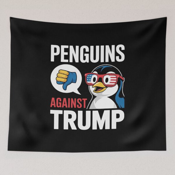 Item preview, Penguins Against Trump Anti Trump  designed and sold by NeomiStoreSS.