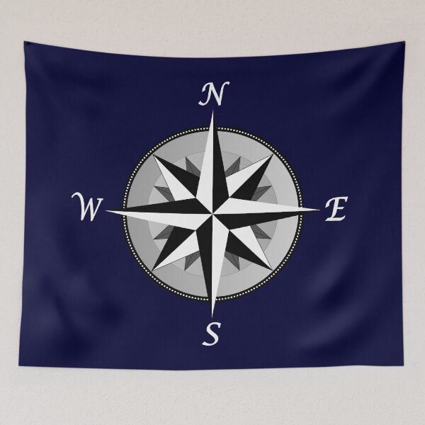 Item preview, Navy Blue Compass Rose Fancy designed and sold by rewstudio.