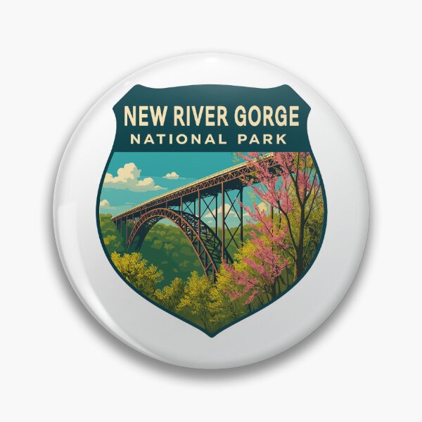 Item preview, New River Gorge National Park Retro Bridge Sticker designed and sold by Ismeal Von.