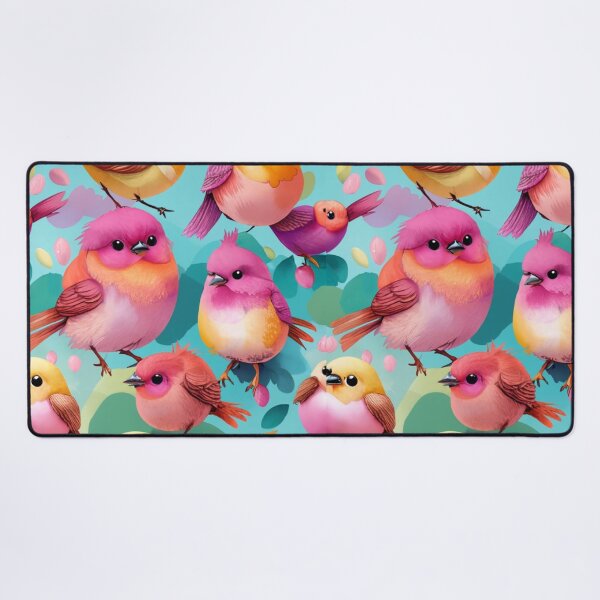 Item preview, Plump, fluffy, cute, chicks, pastel, animation, watercolor, smooth repeating pattern, wonderful sparrows, beautiful bird illustration designed and sold by gulka8.