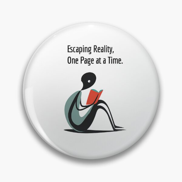 Item preview, "Escaping Reality, One Page at a Time" Book reading hobby design    designed and sold by TR_fairydesigns.