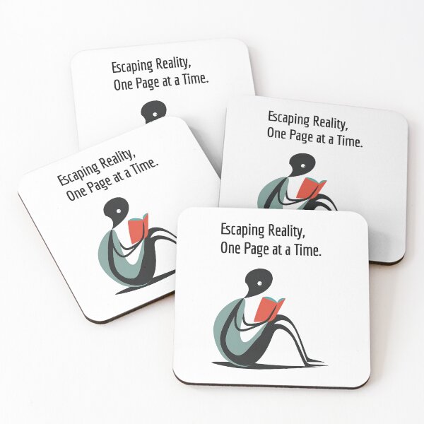 Item preview, "Escaping Reality, One Page at a Time" Book reading hobby design    designed and sold by TR_fairydesigns.