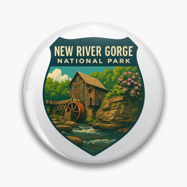 Item preview, New River Gorge National Park Retro Bridge Sticker designed and sold by Ismeal Von.