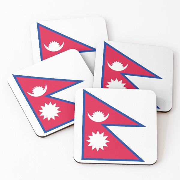 Item preview, Nepal Flag – Himalayan Crescent Peaks Design designed and sold by Dany05117671.