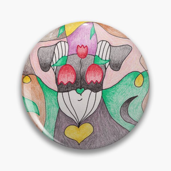 Item preview, Colorful Mini Schnauzer Drawing with Tulips designed and sold by nenanamart.