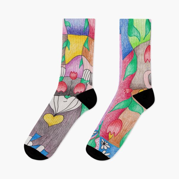 Item preview, Colorful Mini Schnauzer Drawing with Tulips designed and sold by nenanamart.
