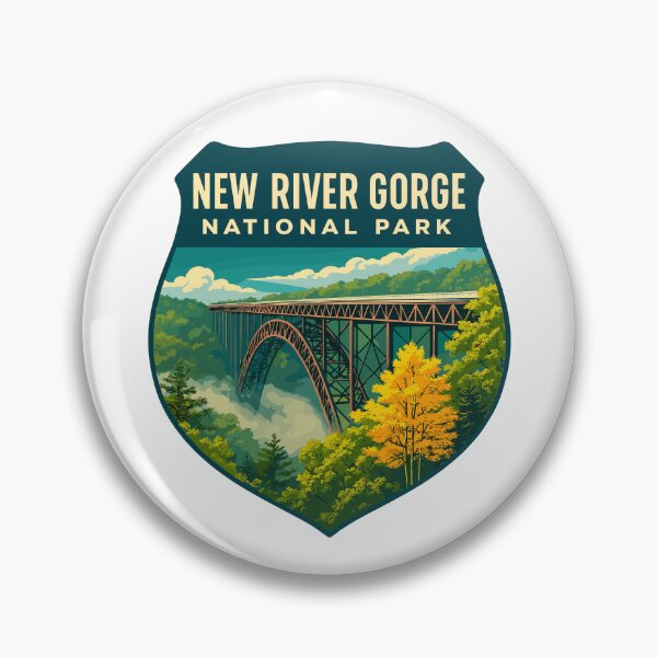 Item preview, New River Gorge National Park Retro Bridge Sticker designed and sold by Ismeal Von.