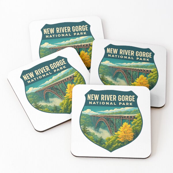 Item preview, New River Gorge National Park Retro Bridge Sticker designed and sold by Ismeal Von.