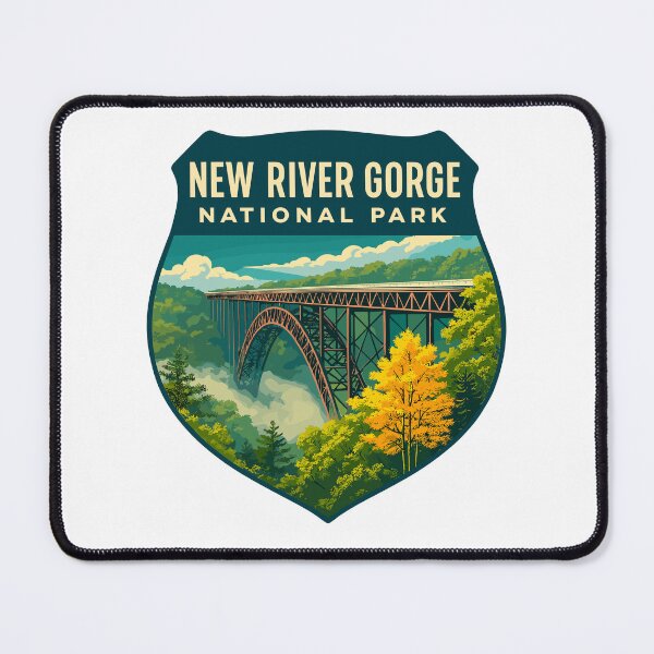Item preview, New River Gorge National Park Retro Bridge Sticker designed and sold by Ismeal Von.