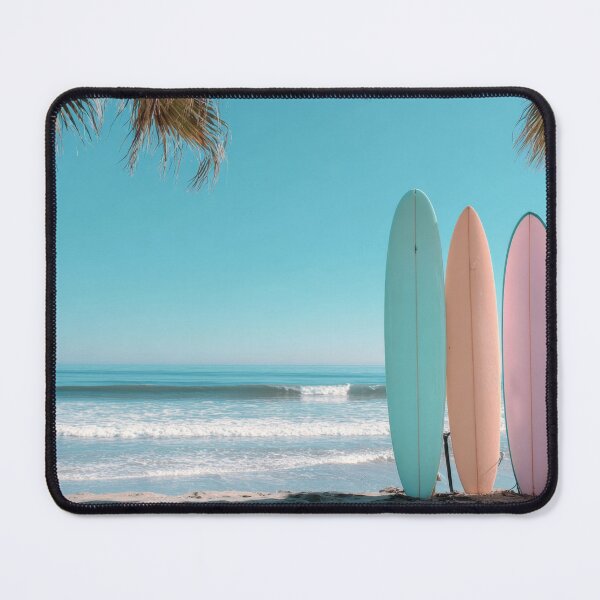 Item preview, Surfboards lined up on a sunny beach designed and sold by anytka.