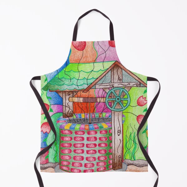 Item preview, Whimsical Well with Tulips designed and sold by nenanamart.
