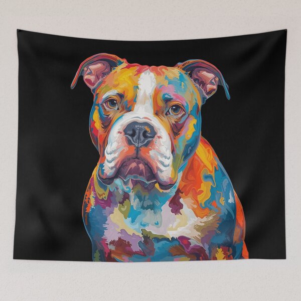 Item preview, Colorful Bulldog Pop Art – Vibrant Abstract Dog Design designed and sold by snoezelstudio.