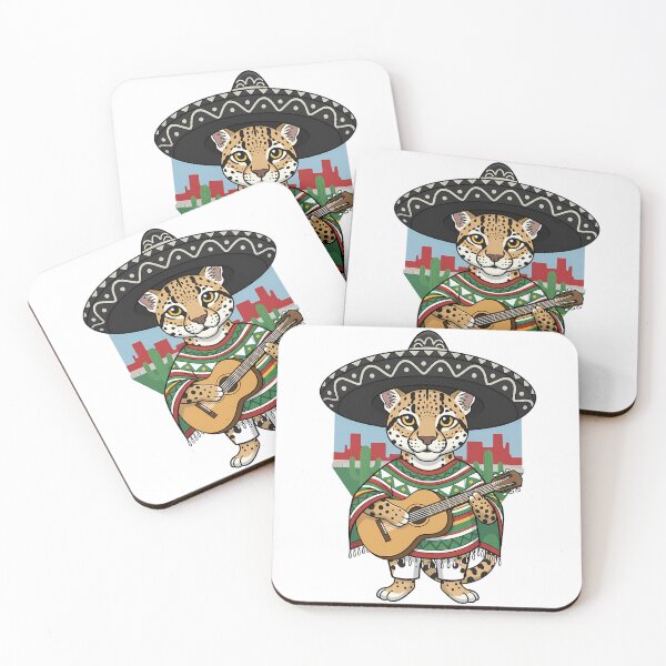 Item preview, Mexican Ocelot Sombrero Guitar Desert designed and sold by k3rstman1.