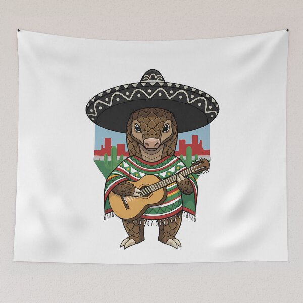 Item preview, Mexican Pangolin Sombrero Guitar Desert designed and sold by k3rstman1.