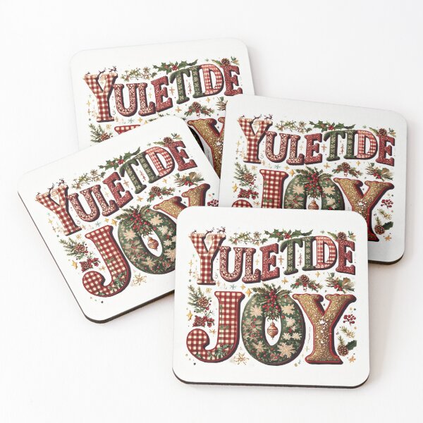 Item preview, Yuletide Joy Christmas Letter Art | Festive Red & Green Holiday Design designed and sold by EverlaPrints.