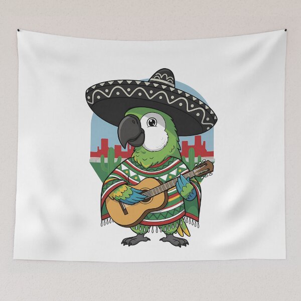 Item preview, Mexican Parrot Sombrero Guitar Fiesta designed and sold by k3rstman1.