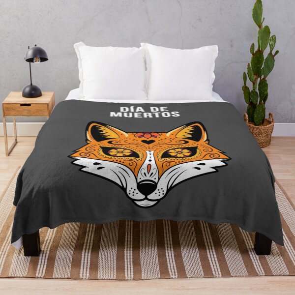Item preview, Día de Muertos Fox Calavera with Text designed and sold by RGShirtWorks.