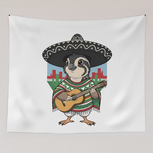 Item preview, Cute Quail Mariachi Sombrero Guitar designed and sold by k3rstman1.