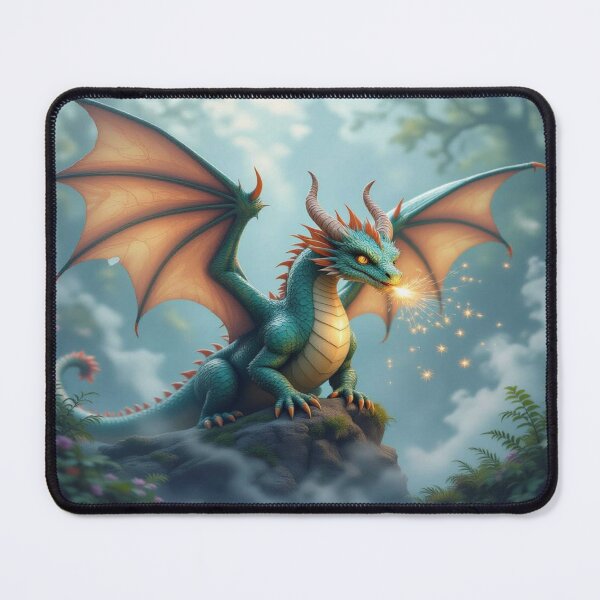 Item preview, Mystic Dragon in Forest Mist – Magic, breath & wings between fog, light & ancient silence designed and sold by FotoworldEdel.