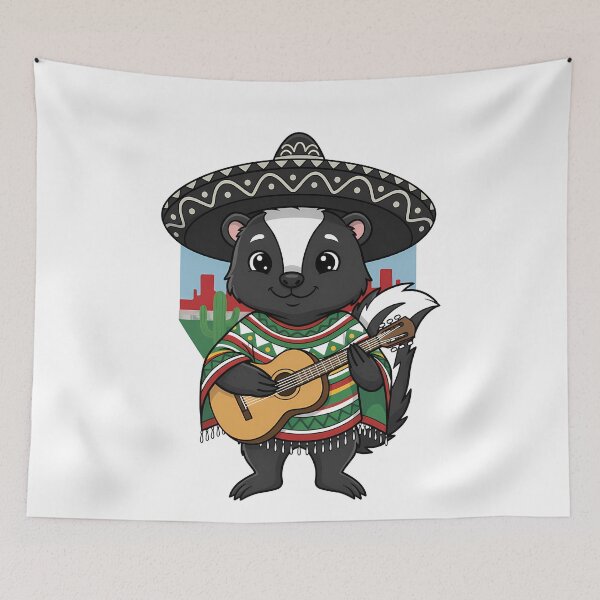 Item preview, Mariachi Skunk Sombrero Guitar Fiesta designed and sold by k3rstman1.