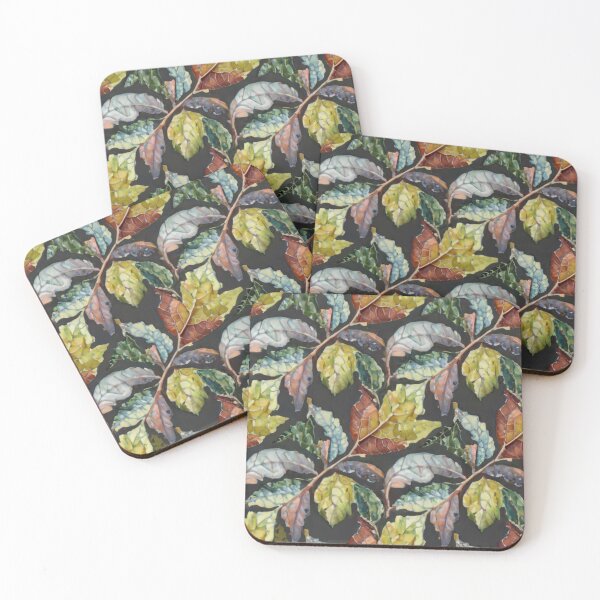 Item preview, detail, high quality, intricate lighting, luminism, overall leaf tile pattern designed and sold by gulka8.