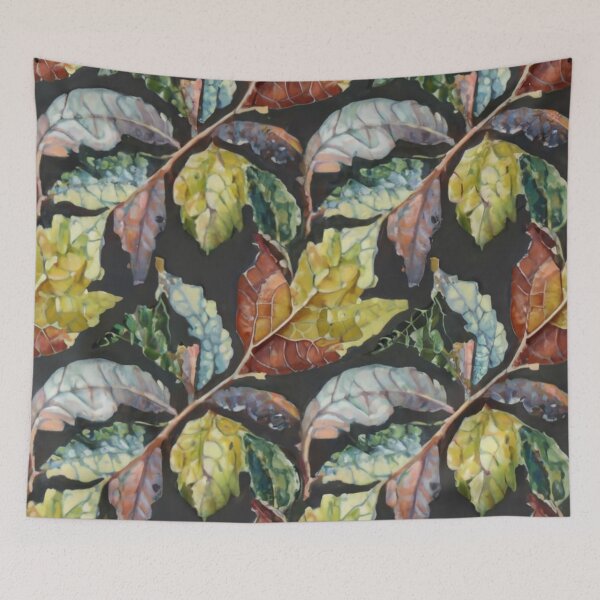 Item preview, detail, high quality, intricate lighting, luminism, overall leaf tile pattern designed and sold by gulka8.
