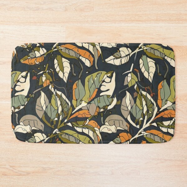 Item preview, detail, high quality, intricate lighting, luminism, overall leaf tile pattern designed and sold by gulka8.